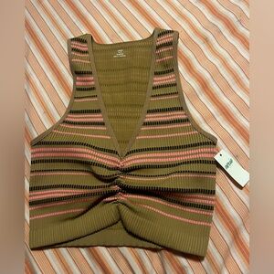Super chill seamless ruched aerie top brand new with tags
